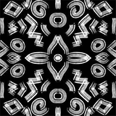  Çizgi sanatı geometrik kare üzerindeki kusursuz desen soyut