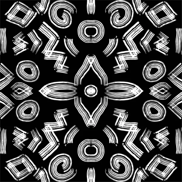 Лінія Мистецтва Безшовний Візерунок Абстрактний Геометричному Квадраті — стоковий вектор
