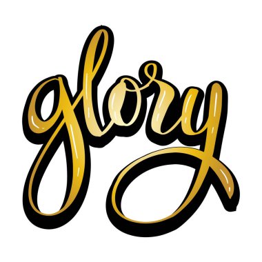 Glory ink hand lettering. Greeting Card Typographical