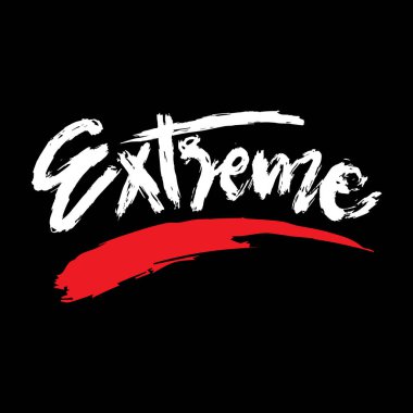 Sıra dışı metin vektörü. Modern kuru fırça harfleri. Vektör çizimi. Grunge tarzı.