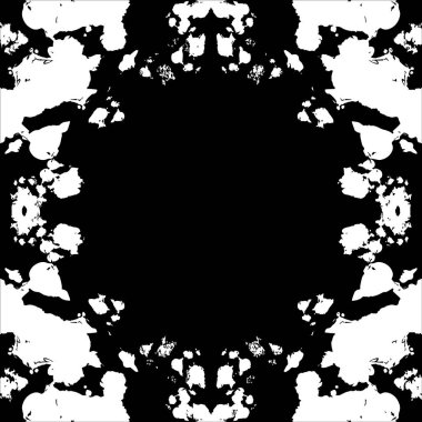 Grunge fırça darbeleriyle soyut desen. Siyah beyaz arkaplan.