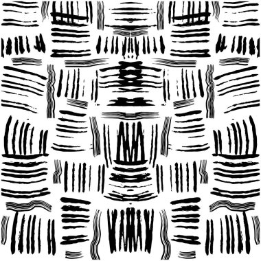 Kusursuz çizgili çizgiler. Siyah ve beyaz vektör çizimi.