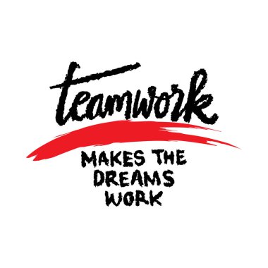  Takım çalışması rüyaları gerçekleştirir. İlham verici Yaratıcı Motivasyon Alıntısı.