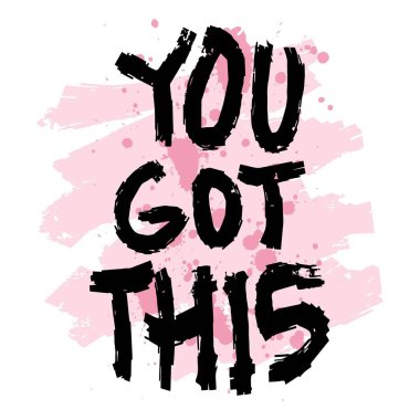 Başaracaksın. İlham verici bir alıntı. El çizimi harfler. Vektör illüstrasyonu.