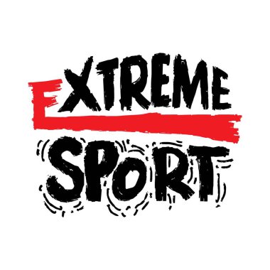 Ekstrem Spor. Grunge el yazısı. Vektör illüstrasyonu.