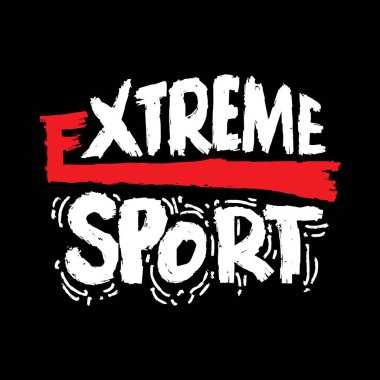 Ekstrem Spor. Grunge el yazısı. Vektör illüstrasyonu.