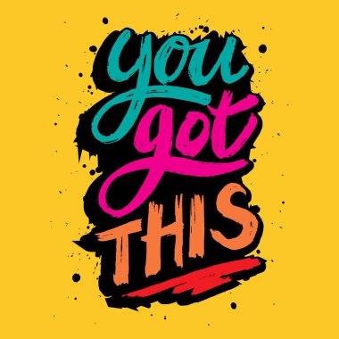 Sen halledersin. İlham verici bir alıntı. El yazısı. Vektör illüstrasyonu.