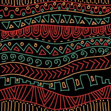 Vektör kabile düzeni. Aztek, Meksika, Navajo, Afrika motifleri