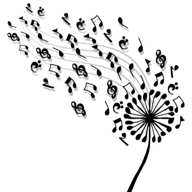 Müzikal Karahindiba, müzik notaları çalıyor..
