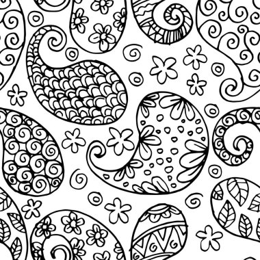 Mayalı ve çiçekli kusursuz desen