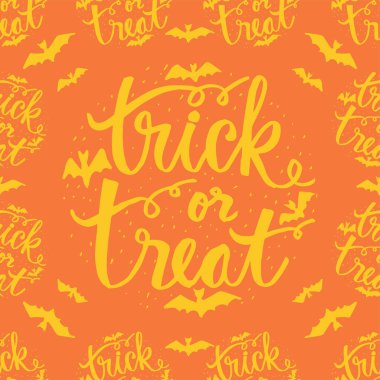 Hile mi, şeker mi? El yazması harfler. Vektör illüstrasyonu.