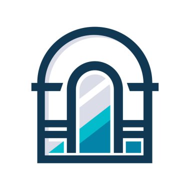 Pencerelerin satışı ve parlatılması için logo, Cam Şirketi logotype Pencere simgesi, beyaz arkaplanda izole