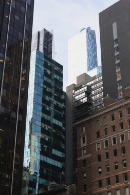 exterior of contemporary buildings in downtown of New York City
