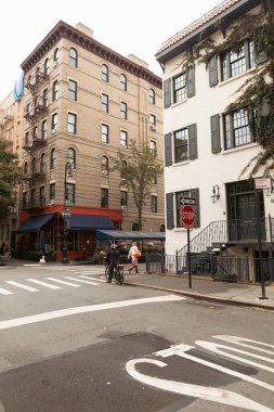 NEW YORK, USA - OCTOBER 11, 2022: View of Manhattan urban street at daytime 