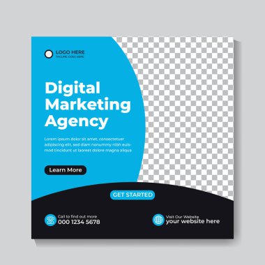 Modern social media post template design