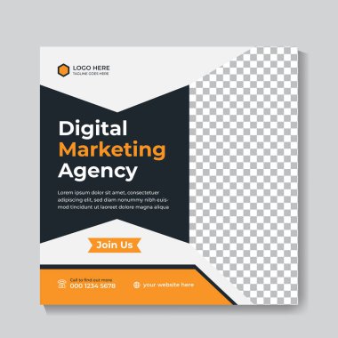 Modern instagram social media post design template