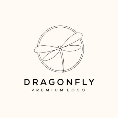 Şirin yusufçuk çizgisi sanat logosu vektör minimalist çizim tasarımı
