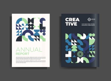 Retro geometrik model arkaplan, vektör soyut çember, üçgen ve kare çizgiler sanat - EPS 10