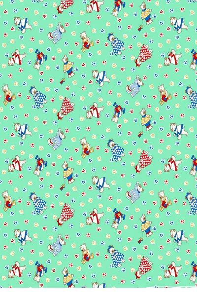 Seamless Pattern Cartoon Textiles Wallpaper Flower Background — Stock Photo, Image
