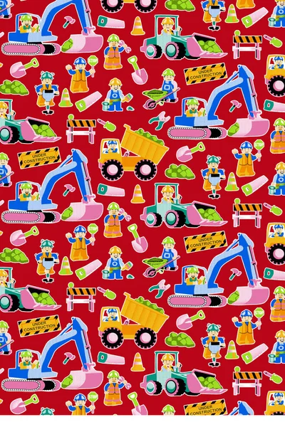 Naadloos Patroon Met Cartoon Textiel Behang Bloem Achtergrond — Stockfoto