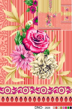 Kusursuz çiçek desenleri, soyut dikişsiz geometri desenleri. Duvar kağıdı tasarımı için illüstrasyon rengi