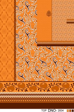 Kusursuz çiçek desenleri, soyut dikişsiz geometri desenleri. Duvar kağıdı tasarımı için illüstrasyon rengi