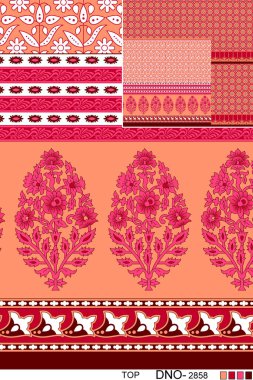 Kusursuz çiçek desenleri, soyut dikişsiz geometri desenleri. Duvar kağıdı tasarımı için illüstrasyon rengi