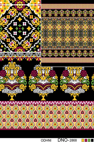 Εικονογράφηση Της Απρόσκοπτη Floral Μοτίβο Αφηρημένη Απρόσκοπτη Γεωμετρίες Μοτίβο Χρώμα — Φωτογραφία Αρχείου