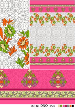 Kusursuz çiçek desenleri, soyut dikişsiz geometri desenleri. Duvar kağıdı tasarımı için illüstrasyon rengi