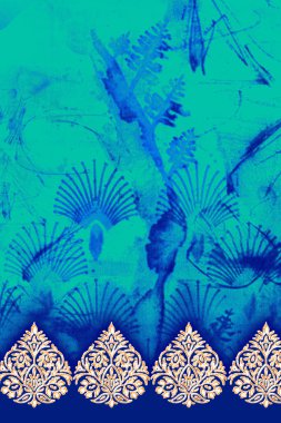 Kusursuz çiçek desenleri, soyut dikişsiz geometri desenleri. Duvar kağıdı tasarımı için illüstrasyon rengi