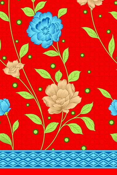 シームレスな花柄のイラスト 抽象的なシームレスな形状パターン 壁紙デザインのためのイラストの色 — ストック写真