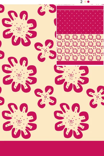 미풍없는 꽃무늬의 추상적 미풍없는 기하학적 디자인을 — 스톡 사진