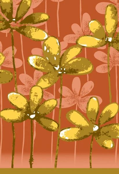 Ilustrace Bezešvého Květinového Vzoru Abstraktní Bezešvé Geometrie Vzor Barva Ilustrace Royalty Free Stock Obrázky