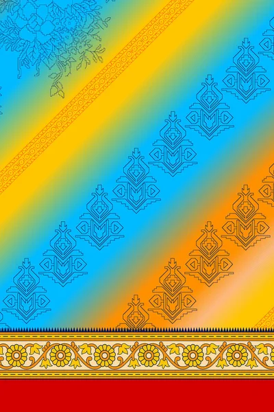 Иллюстрация Бесшовного Цветочного Узором Абстрактный Бесшовный Геометрический Узор Цвет Иллюстрации — стоковое фото
