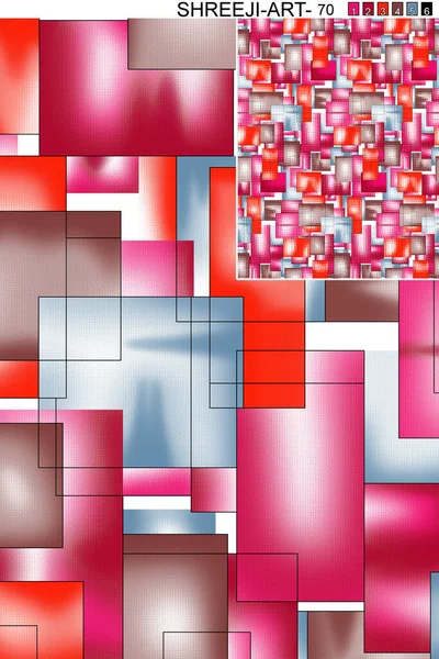 Ilustrace Bezešvého Květinového Vzoru Abstraktní Bezešvé Geometrie Vzor Barva Ilustrace Stock Obrázky