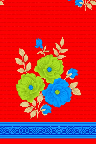 Ilustrace Bezešvého Květinového Vzoru Abstraktní Bezešvé Geometrie Vzor Barva Ilustrace Stock Fotografie