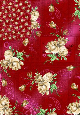 Antika yüzey çiçekli, dikişsiz desen dizaynı, çok renkli suluboya arka plan desenli çiçekler..