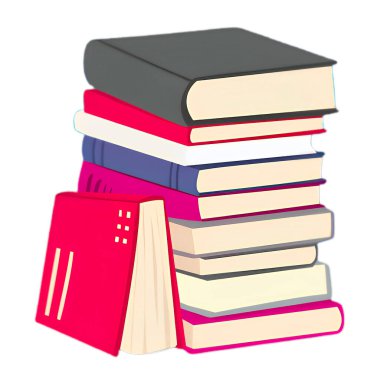 This is an eye catching and attrctive vector art work  indicating stack of books isolated.