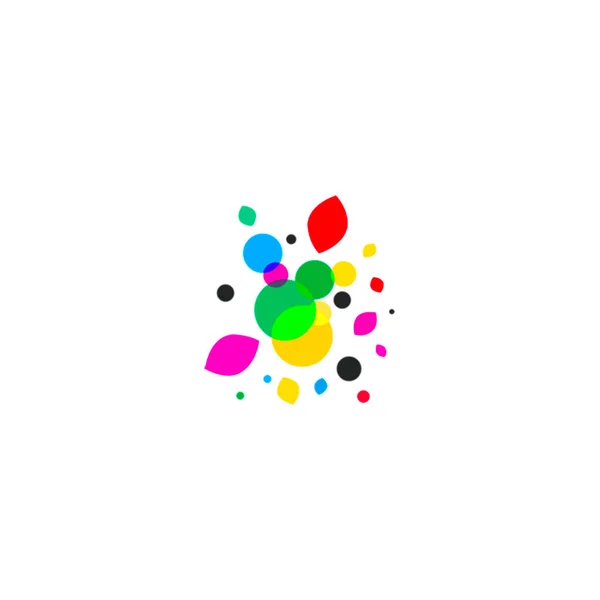 Plantilla Diseño Del Logotipo Del Vector Creativo Fondo Colorido Vibrante — Vector de stock