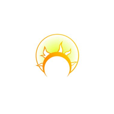 Güneş enerjisi logo vektör resimleme şablonu tasarımı