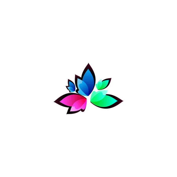 Λουλούδι Λωτού Πρότυπο Λογότυπο Σύμβολο Σπα Δημιουργική Διανυσματική Απεικόνιση — Διανυσματικό Αρχείο
