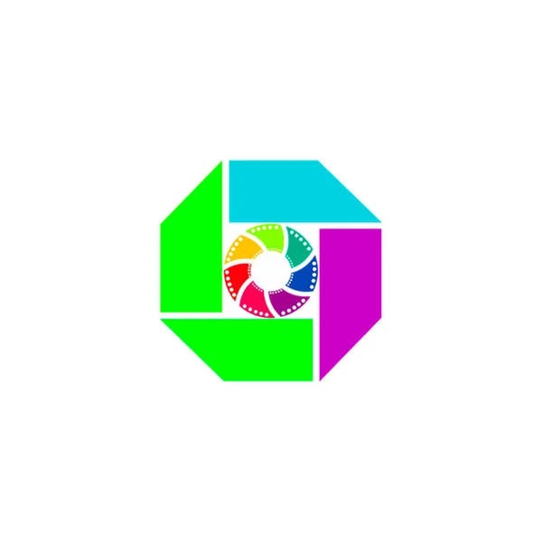 Logotipo Icono Vídeo Plantilla Diseño Vectores — Vector de stock