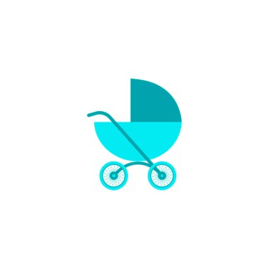 bebek arabası ikonu vektör illüstrasyonu