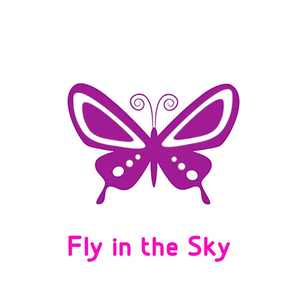 Purple Butterfly Досконалим Дизайном Тих Хто Намагається Наповнити Своє Оточення — стоковий вектор