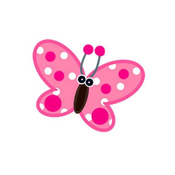 Pink Butterfly Переносить Світ Сновидінь Пелюстки Танцюють Вітрі Ніжні Відтінки — стоковий вектор