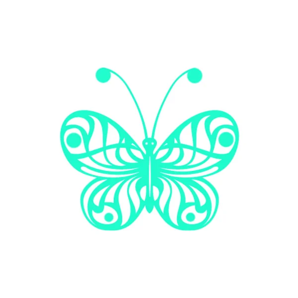 Представляючи Метелик Білому Англ Butterfly White Дизайн Який Інкапсулює Безчасову — стоковий вектор