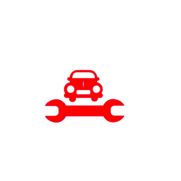 Introductie Van Betoverende Red Car Wrench Design Een Compositie Die — Stockvector