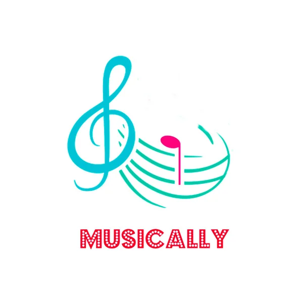 Abstrakcyjny Projekt Logo Wektora Muzyki — Wektor stockowy