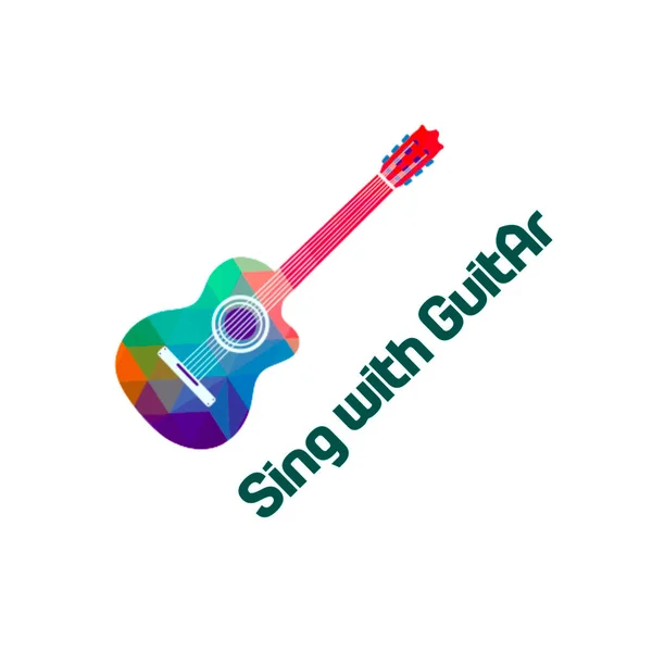 Logo Vektor Gitar Gitar Akustik - Stok Vektor