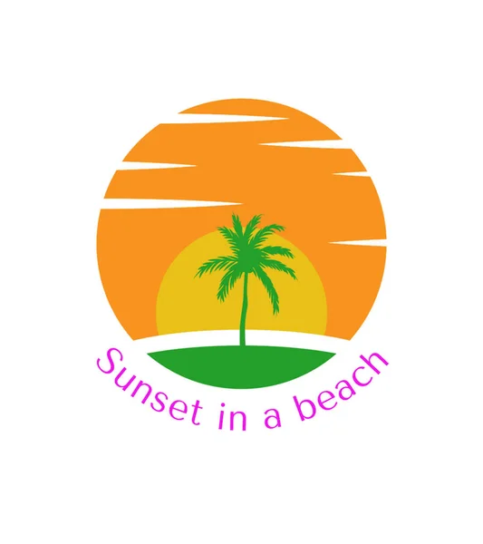 Vektorillustration Eines Logos Mit Der Sonne — Stockvektor